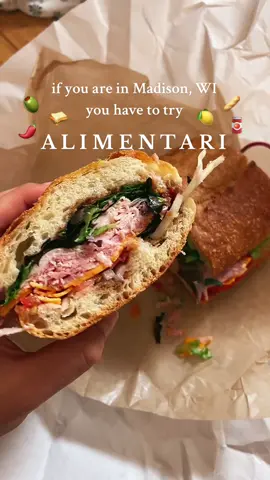 amazing italian sandwich shop in madison! 🌶️🥪🫒 #alimentari #alimentarimadison #sandwich 
