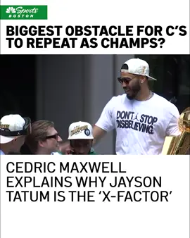 What's the biggest 'obstacle' in the way of the Celtics repeating as champs next year? Cedric Maxwell explains why he thinks it's... Jayson Tatum 🤔