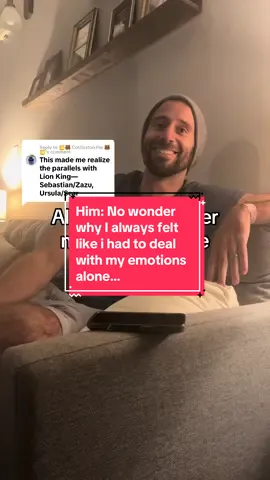 Replying to @🍯🐻 Cottleston Pie 🐻🍯 HIM: No wonder why i always felt like i had to deal with my emotions alone. And i am officially 😩😭. #wholesometiktok #greenflag #greenflags #greenflagsinmen #bedtime #adhdcheck #bedtimestory #adhd #dads #autism #autismawareness #MomsofTikTok #moms #patterns #patternrecognition #littlemermaid #aladdin #sage #sagearchetype #dadsoftiktok #dadsbelike #audhd #lovehim #husbands #husbandwifecomedy #ifs #counselorsoftiktok #insideout #insideout2 @jeppers128 #emotions #emotionalmoments #emotionalregulation #nervoussystemregulation 