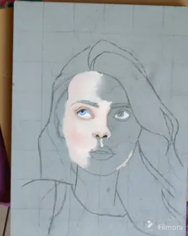 primer retrato al óleo  #grafito #drawing #oleo #painting #artistatiktok 