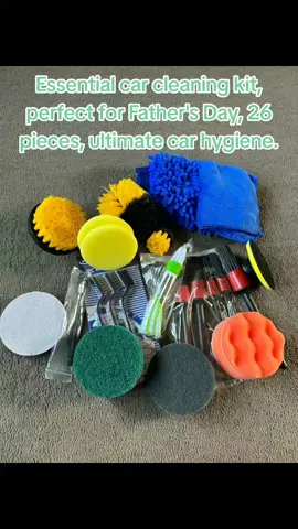 #ad Don’t forget to use tiktok vouchers,Essential car cleaning kit, perfect for Father's Day, 26 pieces, ultimate car hygiene. #cardetailingcleaningbrushset 