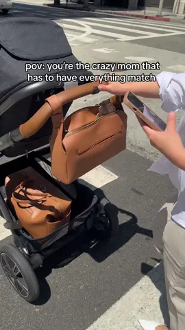 Im a notorious matcher….🤪 diaper bag must match the stroller caddy which matches the stroller handles…sometimes the shoes match too. ✨ #momtok #diaperbag #momhumor #fypシ゚viral 