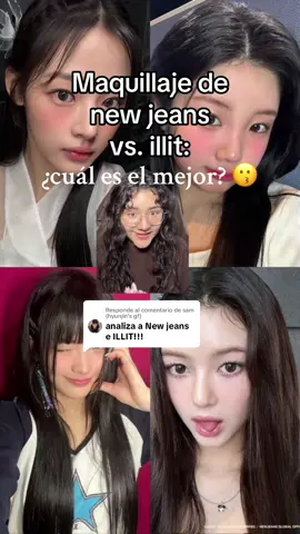 Respuesta a @sam (hyunjin's gf) new jeans vs illit: ¿qué maquillaje es el mejor? 👀 #kpopmakeup #newjeans #illit 