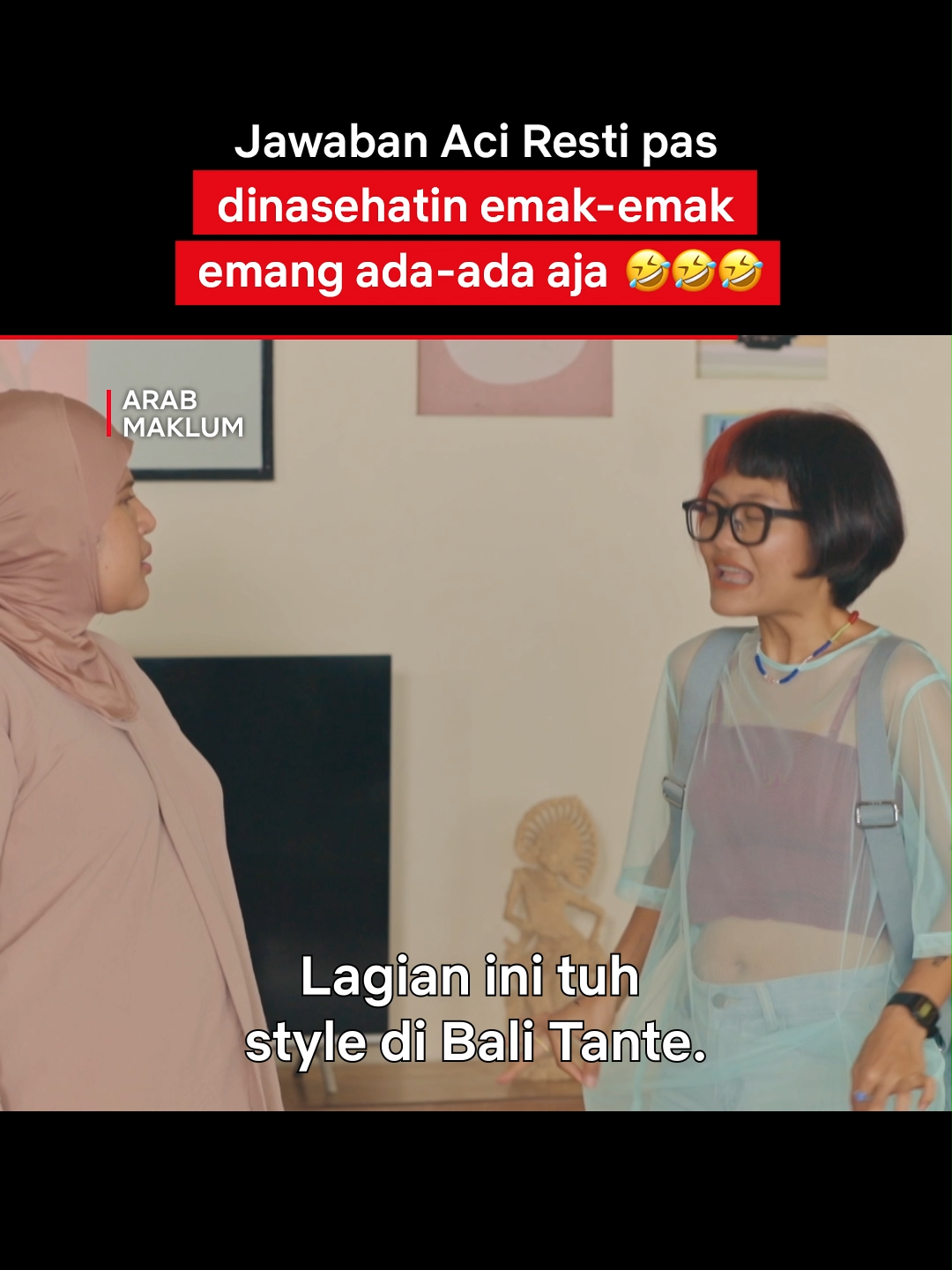 Dari Condet ke Bali emang jauh sih ya 😅 #Netflix #ArabMaklum #seriesindonesia #DhawiyaZaida #AciResti #SeriesKomedi