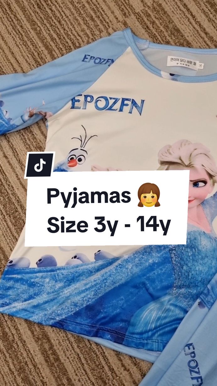 Pyjamas Frozen Elsa ❄️  Size For 3y - 14y ✅️  #pyjamas  #bajutidur  #pyjamasmurah  #kainlicin  #murah  #tidur  #frozenelsa  #frozen 