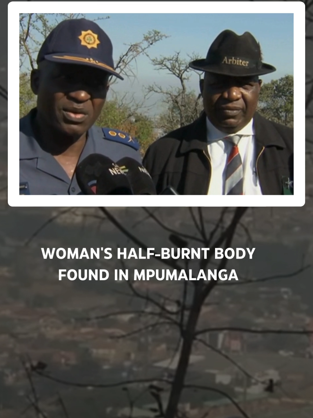 Mpumalanga police are calling on residents of Pienaar, near Mbombela, to help identify a half burnt body of a woman that was found on a mountain. A passer-by alerted authorities spotting the body.   Recently, three bodies have been identified after being found buried in a shallow grave, and on top of another graves #sabcnews #sabc #mpumalanga #mbombela