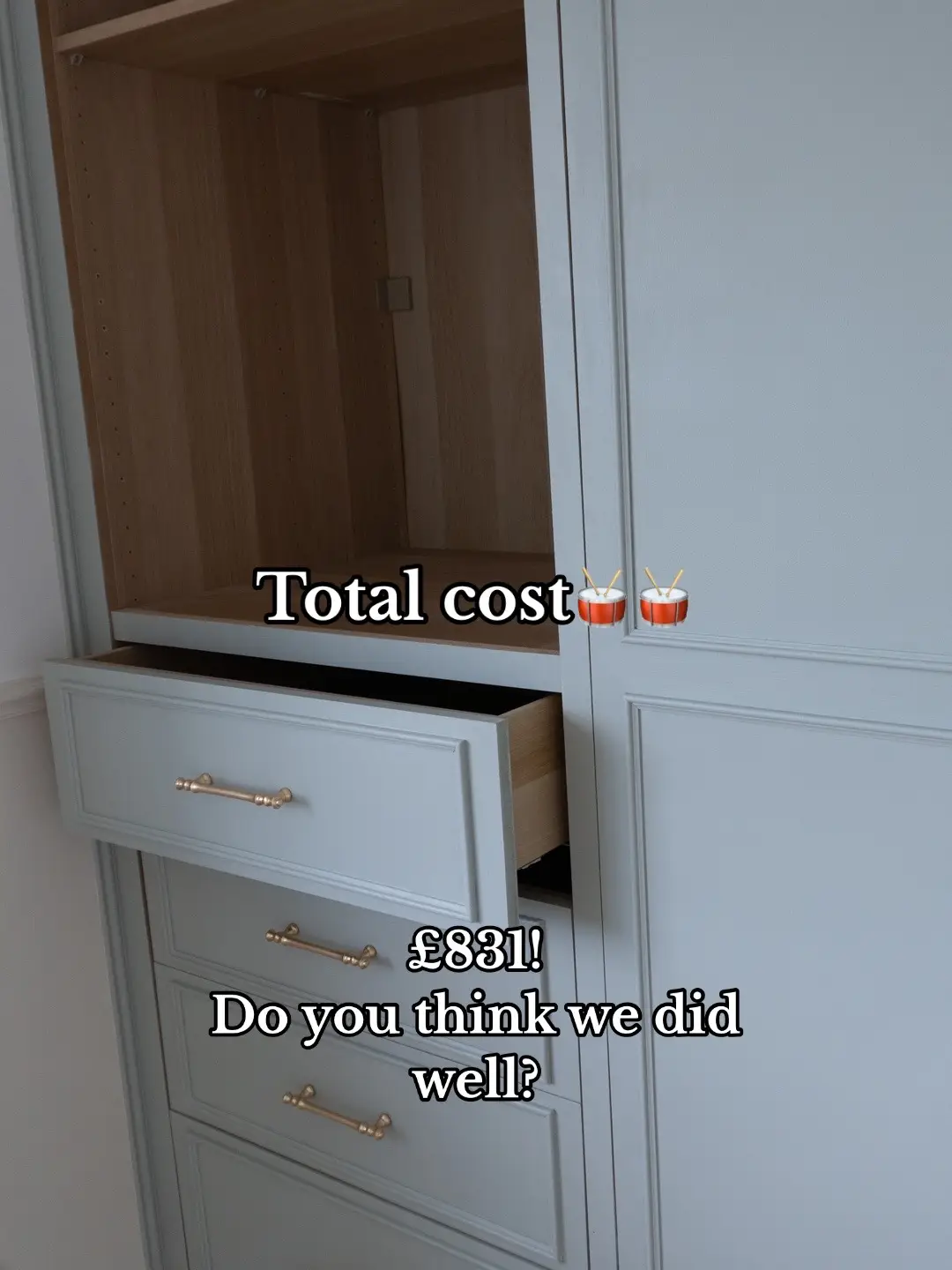 Did we do well? #ikeapaxwardrobe #diyfittedwardrobes #ikeahack #renovationproject #ikeapax