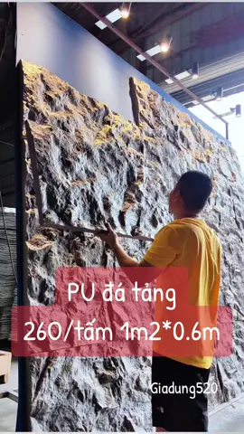 Tấm ốp tường PU, dùng ốp tường ngoài trời, trong nhà. #giadung520 #PU #nhadep #decor 
