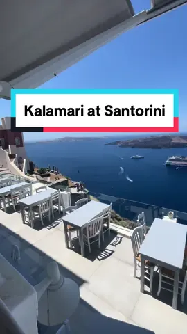 Kalamari at Santorini #santorini #greece #kalamari #tiktoktravel #greekfood 