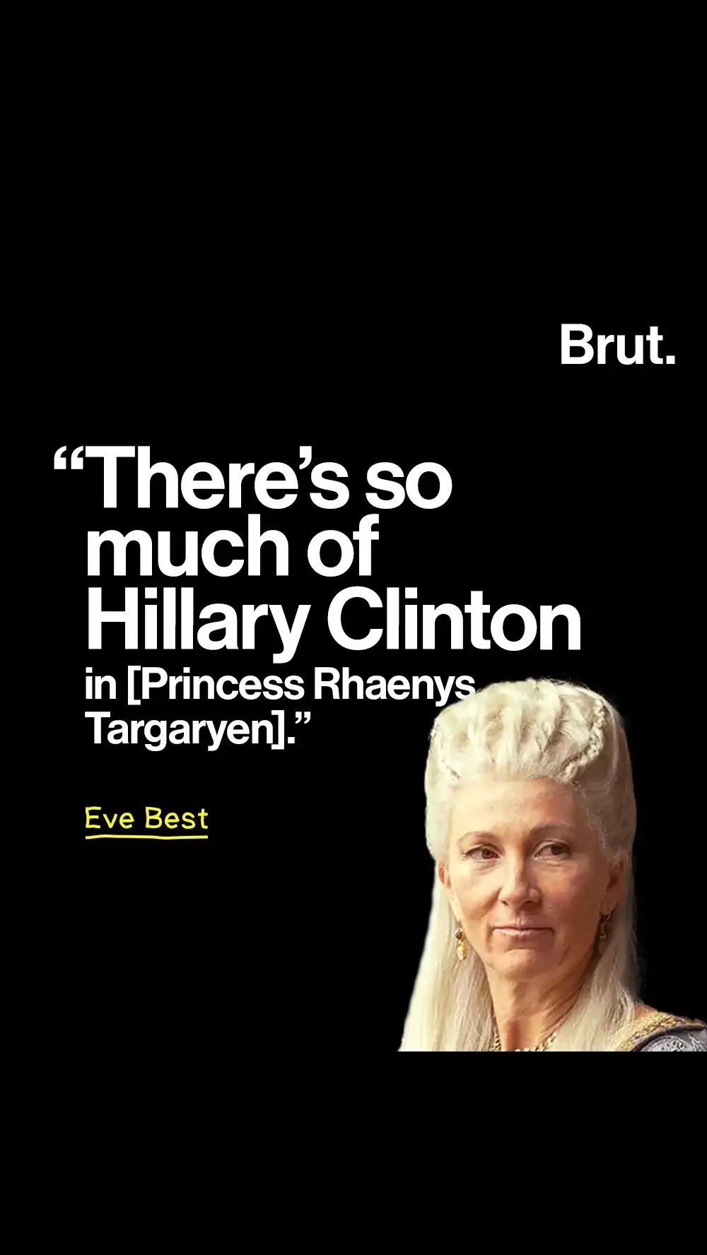 The actor, Eve Best, who plays the role of Princess Rhaenys Targaryen in HBO’s House of the Dragon, recalled when one of the executive producers and lead writers of the show, Sara Hess, told her that her character embodied how Hilary Clinton “navigated her role/non-role and maintained her dignity, self-respect and leadership” in the aftermath the 2016 election and that she felt that this is the path that her character, Rhaenys, was treading.  #HOD #targaryen #gameofthrones #houseofthedragon 