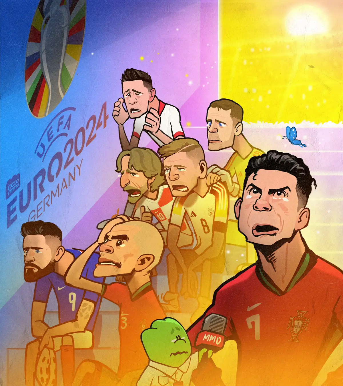 🌤When the sun goes down And the band won't play I'll always remember us this way -Star is born . 🎨Art_ @88mmo . . . . #EURO2024 #FINAL #Portugal #Cristiano #pepe #Germany #Kross #modric #France #Giroud #Poland #Lewandowski #sports #football #Fútbol #Legend #goat #축구 #해축 #호날두 #메시 #일러스트