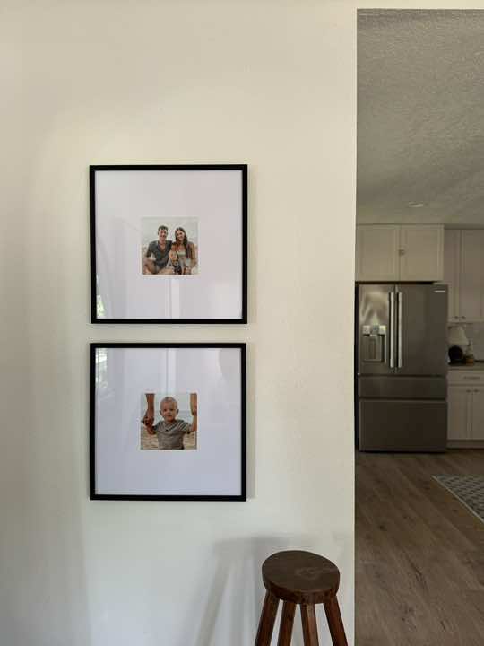 Frames were $24.99 at Home Goods!! 🤭🖼️ #homegoodsfinds #homegoods #pictureframe #wallart #familyphotos #interiors #decoratewithme #makingourhouseahome #homedecor 