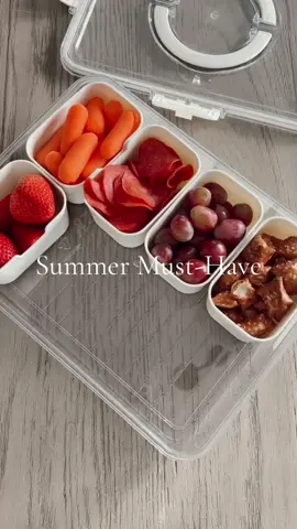 This has been a mom-life game changer! No more shoving a bag full of random snacks. This cady keeps everything beautifully separated and makes it soooo easy to pull out and have everyone snack on. It’s like a mini charcuterie, picnic-snack box, where ever you go! #momlife #momhack #summerhacks #Summer 