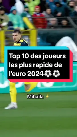 Les joueurs les plus rapide de l'euro 2024 Top 10 des joueurs le plus rapide  #vini #angletterre #france🇫🇷 #yamal #fff #mbappe 