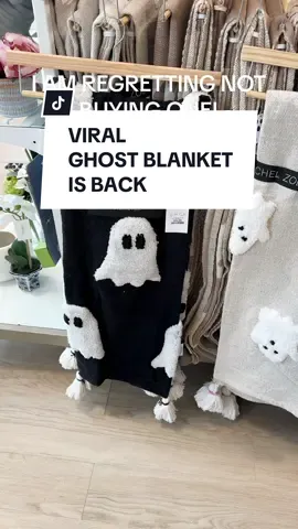 👻 I did not realize until I came home that THIS WAS the viral blanket 😅😭 should I go back and see if its still there? @TJ Maxx @HomeGoods @Rachel Zoe #ghostblanket #halloweenfinds #halloween2024 