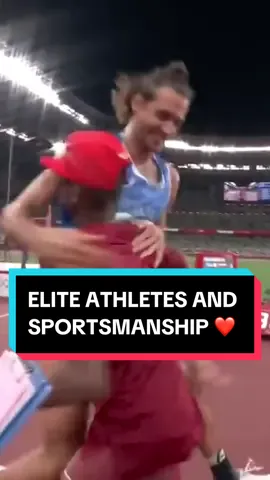 Elite athletes, elite sportsmanship. This moment from the Tokyo Olympics high jump final will be in our minds forever. ❤️ #parisolympics #olympics #highjump 