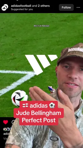 Instagram Perfection from @adidasfootball here! Jude Bellingham’s bicycle kick in the 95th minute was an all time moment, but figuring out how to celebrate it without showing off their competitor (Nike) is hard to do! This simple picture is worth a thousand words. Well done. #EURO2024 #englandfootball 