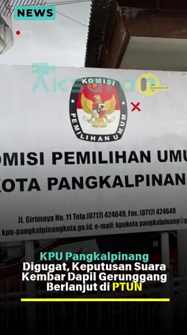  PANGKALPINANG, AksaraNewsroom.ID – Pengadilan Tata Usaha Negara (PTUN) kembali menggelar sidang lanjutkan atas gugatan yang diajukan oleh Rosdiansyah Rasyid terhadap keputusan Komisi Pemilihan Umum (KPU)  Kota Pangkalpinang Pangkalpinang terkait penetapan suara kembar di Dapil IV Gerunggang. Agenda sidang kali ini adalah replik atau tanggapan balasan oleh pihak penggugat setelah menerima jawaban dari pihak tergugat, Rabu (10/7/2024) yang digelar secara online atau e-court. “Untuk isi agenda sidangnya hanya menyerahkan Replik Penggugat terhadap jawaban Tergugat dan Tergugat II Intervensi seperti yang sudah ada di SIPP PTUN  Pangkalpinang,” tulis Humas PTUN Pangkalpinang saat dikonfirmasi Aksara Newsroom. Dilansir dalam Sistem Informasi Penelusuran Perkara (SIPP) PTUN Pangkalpinang, gugatan tersebut sebelumnya didaftarkan pada 31 Mei 2024 dalam nomor perkara 8/G/2024/PTUN.PGP. Isi petitum gugatan dalam penundaan tersebut yaitu memerintahkan kepada Tergugat untuk menunda pelaksanaan keputusan KPU  Kota Pangkalpinang Pangkalpinang Nomor 184 Tahun 2024/2 Mei 2024 tentang penetapan calon terpilih Anggota DPRD  Kota Pangkalpinang Tahun 2024, dalam daerah pemilihan 4, dengan nomor urut 4 atas nama Sumardan, S.H. (Partai Demokrat) dengan segala akibat hukumnya sampai dengan keputusan ini berkekuatan tetap. Adapun dalam pokok perkaranya, pertama adalah mengabulkan gugatan penggugat seluruhnya, menyatakan batal atau tidak sah Keputusan KPU  Pangkalpinang Nomor 184 tentang penetapan calon terpilih Anggota DPRD Kota Pangkalpinang Tahun 2024, dalam daerah pemilihan 4, dengan nomor urut 4. Selengkapnya baca di Aksara Newsroom.  #kpu #ptun #pileg2024 #pemilu2024 #news #pkpu #tps #demokrat #parpol #pangkalpinang #bangkabelitung #kpupangkalpinang 