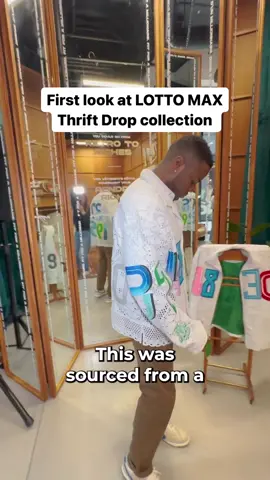 We got a sneak peek of the LOTTO MAX Thrift Drop, a limited-edition, upcycled clothing collection from OLG and international designer Kevin Leonel. Check out the pop-up at The Well in Toronto from July 12-14! #olg #lottomax #kevinleonel #thriftdrop