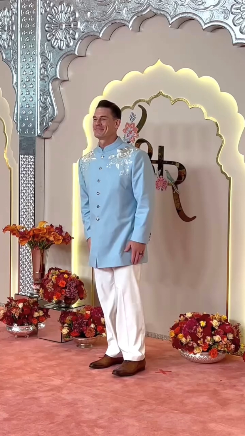 John Cena At Anant Ambani's Wedding #tiktokbollywood #TikTokTainment #tiktoknews #anantambaniwedding #johncena #fypbollywood #fypplis #fypdong 