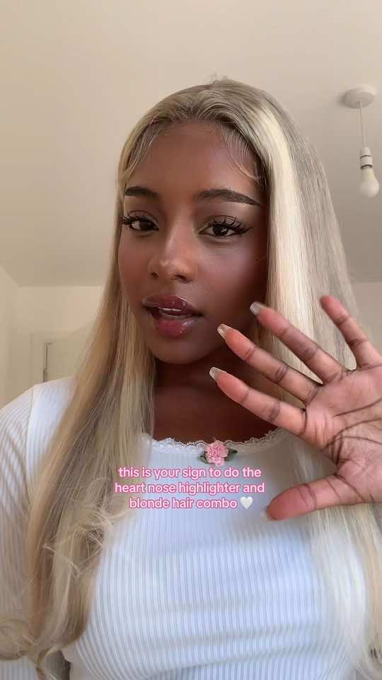i 🤍 the blonde lookkk  @Jessie’s Wig link in my bio for this cute blonde hair 💓💓 #jessieswig 