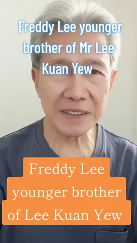 Freddy Lee was the younger brother of Singapore ex prime minister Lee Kuan Yew  #leekuanyew #freddylee #singapore #luketan #crewstories #siacrewstories 