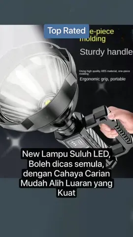 New Lampu Suluh LED, Boleh dicas semula, dengan Cahaya Carian Mudah Alih Luaran yang Kuat Only RM20.24!