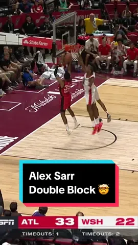 Alex Sarr block partyyy 🚫🤯 #AlexSarr #NBAHighlights #NBA2KSummerLeague #NBA 