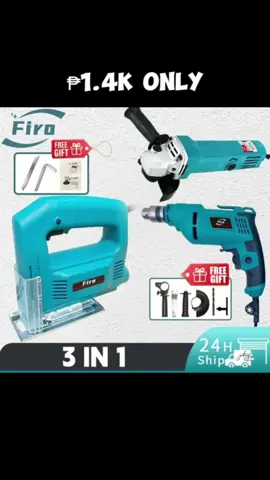 3in1 including angle grinder and impact drill and jigsaw set woodworking tools. grabe ang ganda nito kaya order nan. #3in1 #anglegrinder #impactdrill #jigsaw #woodworking #tools #fyp 