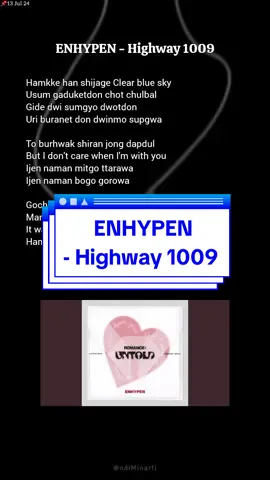 ENHYPEN - Highway 1009#easylyrics #lyrics #lirik #highway1009 #enhypen #lyrics #engene 