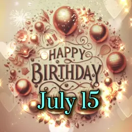 Happy Birthday July 15 #happybirthdaytiktokvideo #song #birthdaymusic #wishes #special #July #happybirthdaysong #joyeuxanniversaire #allesgutezumgeburtstag #cards #birthdayvideo #CapCut 