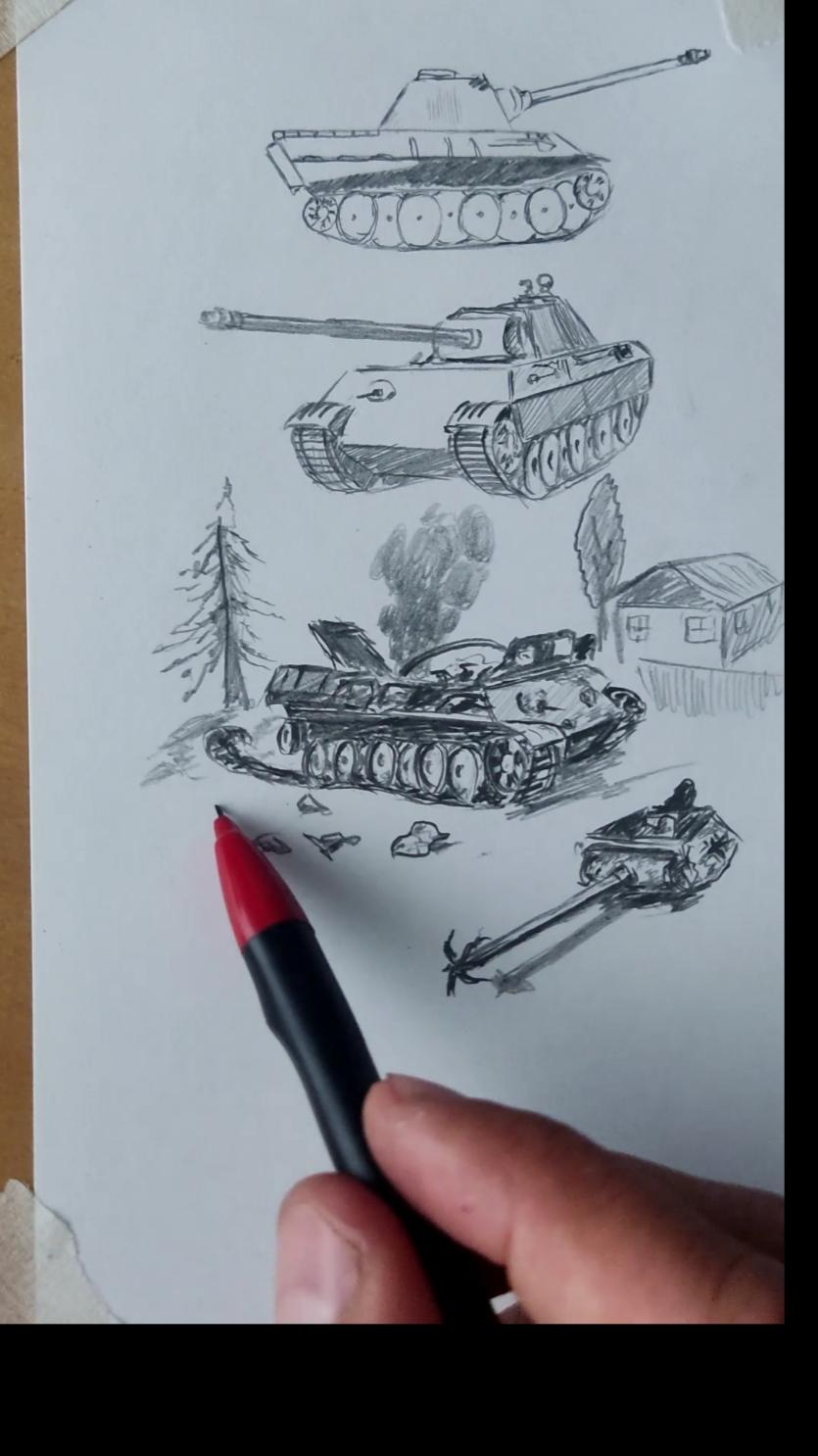 Panther tank drawing #drawing #learnwithtiktok #sgart #fyp #panther #fypシ゚viral #germany 