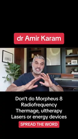 Dr amir karam - SPREAD THE WORD, dont let more peope get damaged and end up with melted faces #facialdamagefromradiofrequency #dermatologistontiktok #morpheus8 #morpheus8v #morpheus8visage #whatismorpheus8 #radiofrequency #morpheus8london #inmodeaesthetics #facial #radiofrequency #morpheus8face #inmodemorpheus8 #ultherapy #morpheus8beforeandafter #fda #fdaapproved #co2laser #plasticsurgeonsoftiktok #dramirkaram 
