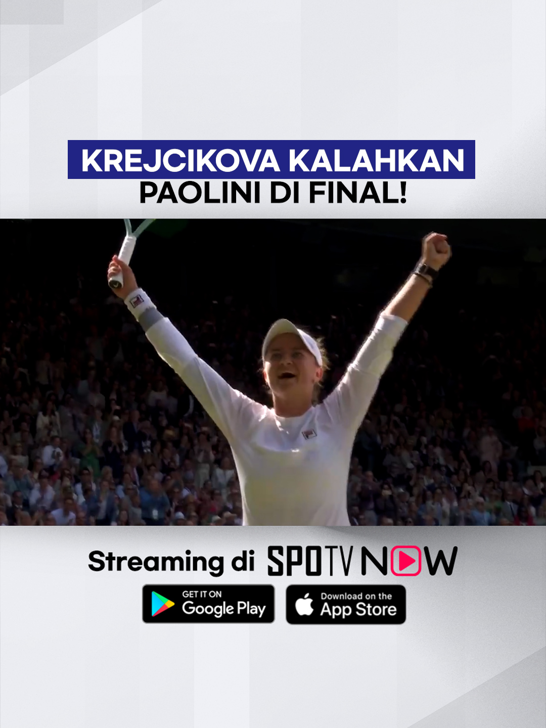 #Wimbledon 🎾 - Barbora Krejcikova berhasil menjuarai Ladies' Singles Wimbledon 2024 setelah mengalahkan Jasmine Paolini 6-2 2-6 6-4!  Subscribe Tennis Pack untuk nonton Wimbledon dan US Open di SPOTV NOW!  #SPOTV #SPOTVIndonesia #Tennis #BarboraKrejcikova #OlahragaTikTok