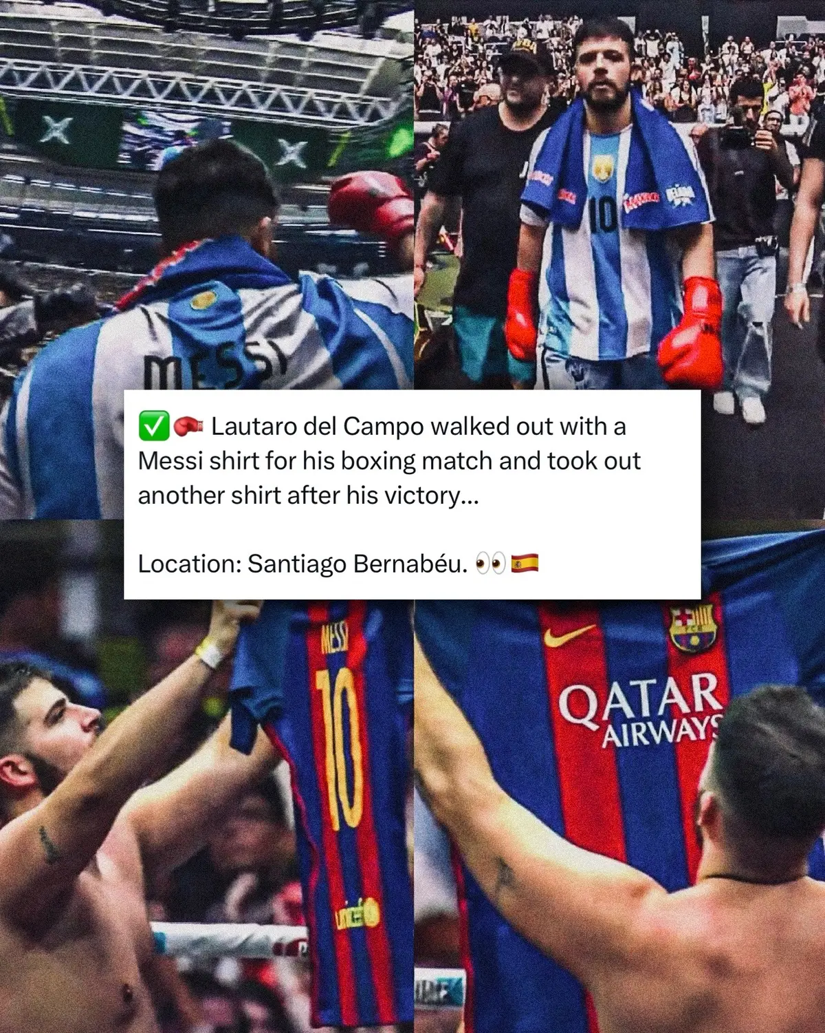 Lautaro Del Campo did what ☠️🥊 #lautarodelcampo #boxer #boxing #leomessi #lionelmessi #legend #realmadrid #halamadrid #bernabeu #santiagobernabeu #madrid #futbol #futebol #football #footballtiktok #fyp #4u #meme #jokes #goviral #Soccer #soccertiktok #messi 