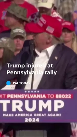 Former President Trump appeared to be injured in an incident at a rally in Pennsylvania. Blood appeared to be on Trump's face after loud popping sounds rang out. 