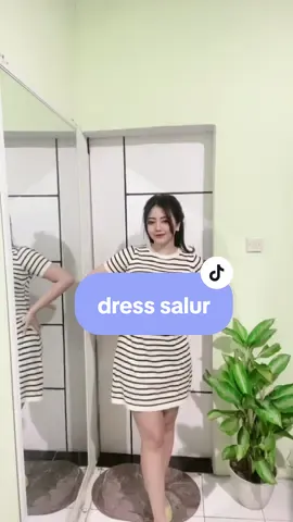 dress lucu yg bisa bikin badan slim #dressalur #dressalurmidi #knitdres #stripedress 