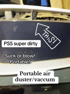 This portabel vacuum and air duster!! Perfect for your gaming consoles! #portablevacuum #playstation #gamingtok  #ps5 