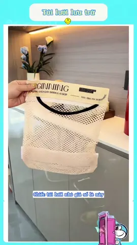 Túi lưới lưu trữ giành cho nhà bếp,  kích thước rộng rãi, khi gắn lên không cần khoan đục . #tuiluoinhabep #duyne0710 #makemebuyit #dogiadung #giadungthongminh #xuhuong 