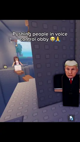 Pushing people in voice control lobby😭>> #viral #fyp #fypツ #foryou #roblox #voicecontrol #obby #robloxfyp 