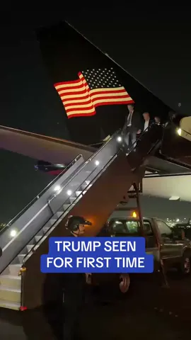 Donald Trump was seen exiting his plane, his first appearance since he was shot during a campaign rally in Pennsylvania. 🎥 Margo Martin #donaldtrump #trump #news #breakingnews #rally #plane 
