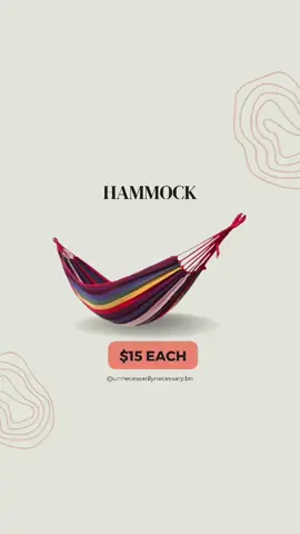 Hammock - INSTOCK! $15 Each! Easy to carry and fold, suitable for outdoor event! Available in Red only, comes with Free Bag and Rope FREE DELIVERY for purchases of $30 and above from us Message us at +673 8623969 to get yours now! ✉