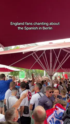 England fans chant about Spain in Berlin #euros #Euros2024 #footballfans #englandfootball 