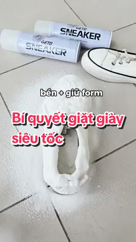 Bí quyết giặt giày khô sạch chỉ chưa tới 10p với chai xịt vệ sinh giày Geto Sneaker #aikomi #getosneaker #xitvesinhgiay #xitvesinhgiaygeto 
