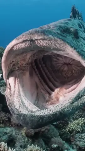 Mulut ikan kerapu raksasa #kerapumonster 
