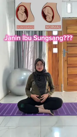 Janin Bunda Sungsang ? Yuk lakukan gerakan yoga hamil ini bun 💞🎶 #yogahamil #senamhamil #persalinannormal #pregnant #bayisungsang