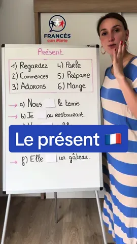 Le présent en français 🇫🇷 #CapCut #clasesenlinea #learnfrench #frenchlangague #french #frances #frenchclass #idiomas #francesonline #language 