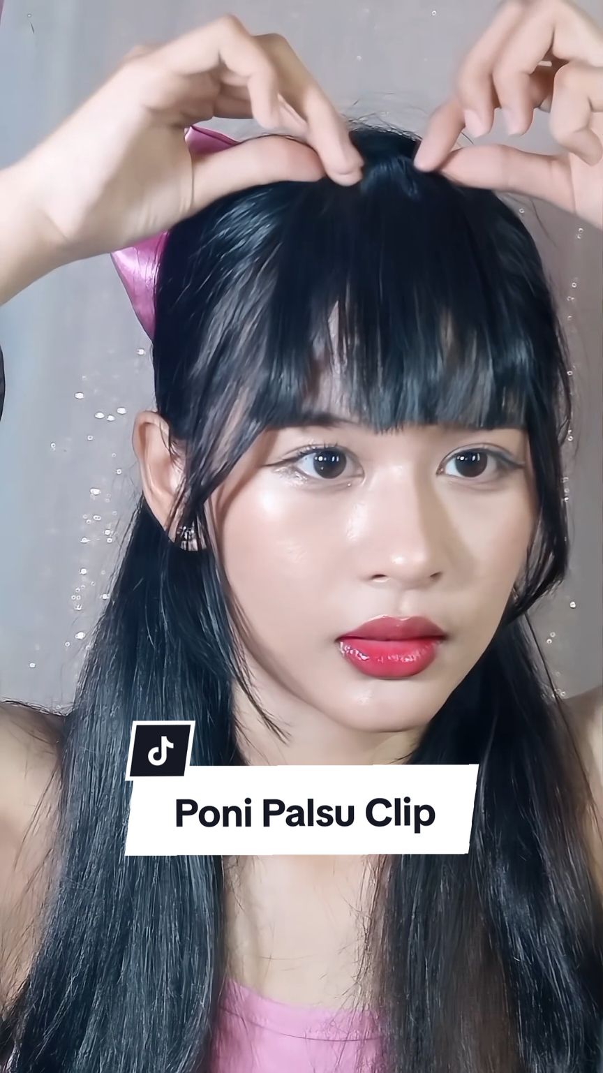 review dan tutorial pakai poni palsu clip #foryou #fyp #ponipalsu #wig #rekomendasibarangmurah 