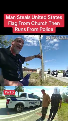 Man Steals United States Flag From Church Then Runs From Police