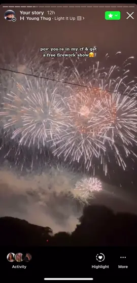 shhh, you’re here. enjoy the show 🙂‍↕️ #fireworks #justvibetwin #thankyou 